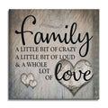 Personalized Family Love Hearts Canvas – Custom Names Grey Wall Art