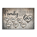 Personalized Family Names Canvas – Custom Layout Wide Or Tall Wall Art