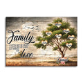 Personalized Family Love Tree Canvas – Custom Names Dandelion Wall Art