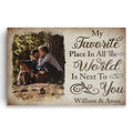 Personalized My Favorite Place Is Next To You Canvas – Custom Photo
