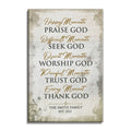 Personalized Family Name Christian Canvas – Custom Surname Scripture