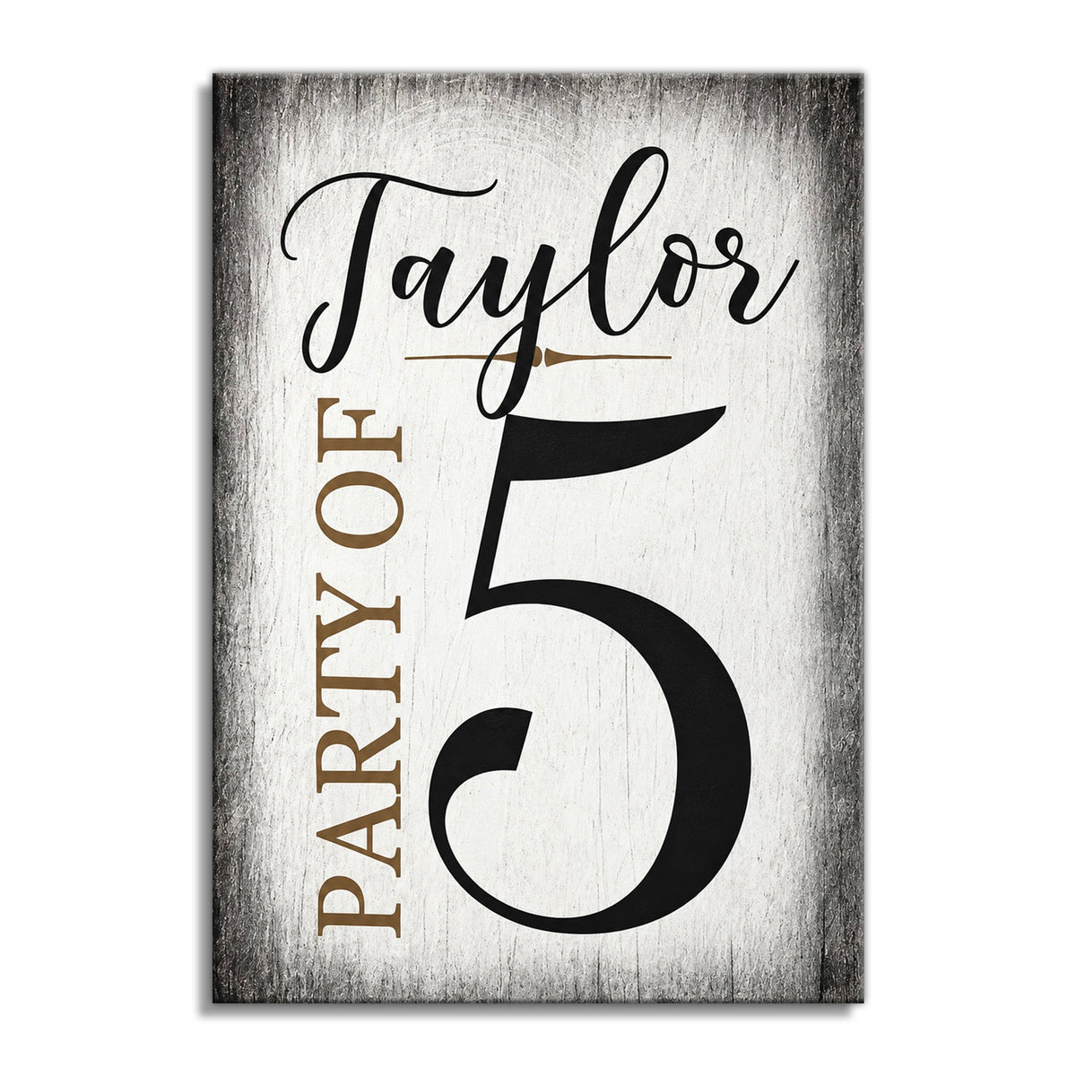 Personalized Family Party Of Canvas – Custom Surname And Number Wall