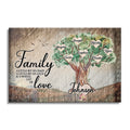Personalized Family Tree Whole Lot Of Love Canvas – Custom Names Wall