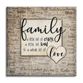 Personalized Family Love Square Canvas – Custom Names Background Art