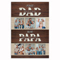 Personalized First Dad Now Papa Canvas – Custom Photo Grandfather Gift