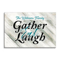 Personalized Gather Eat Laugh Canvas – Custom Family Name Dining Art