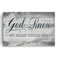 Personalized God Knew My Heart Needed You Canvas – Custom Names Gift