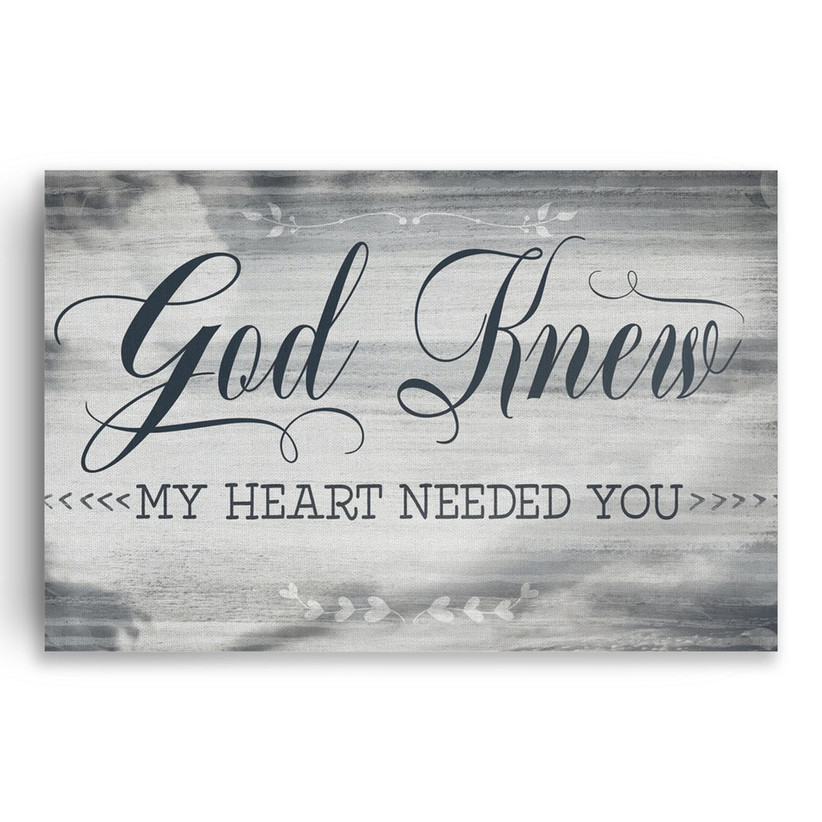 Personalized God Knew My Heart Needed You Canvas – Custom Names Gift
