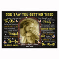 Personalized God Saw You Getting Tired Canvas – Photo Memorial Wall
