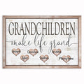 Personalized Grandchildren Make Life Grand Canvas – Custom Names Wall