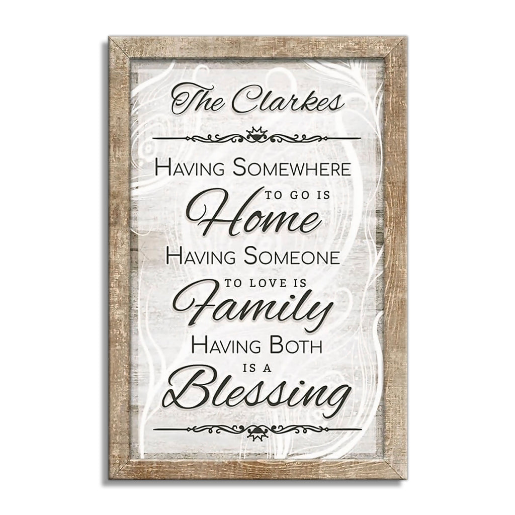 Personalized Having Somewhere To Go Is Home Canvas – Custom Family