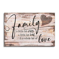 Personalized Family Heart Canvas – Custom Names Crazy Loud Love Wall