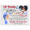 Personalized Hi Daddy Baby Feet Canvas – First Father's Day Gift
