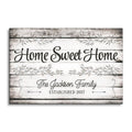 Personalized Home Sweet Home Canvas – Custom Family Name And Year