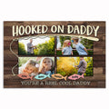 Personalized Hooked On Daddy Canvas – Custom Photo Fishing Father's