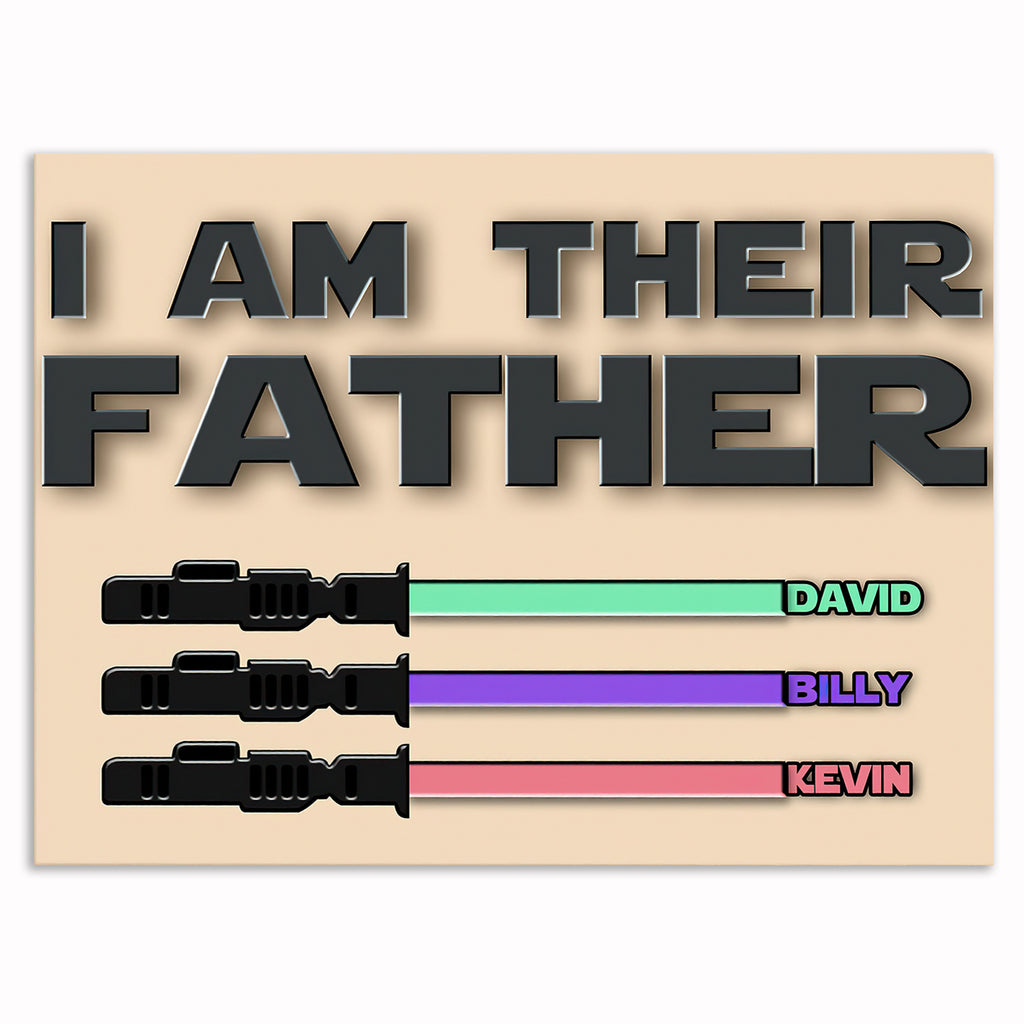 Personalized I Am Their Father Canvas – Custom Kids Names Father's Day