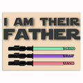 Personalized I Am Their Father Canvas – Custom Kids Names Father's Day