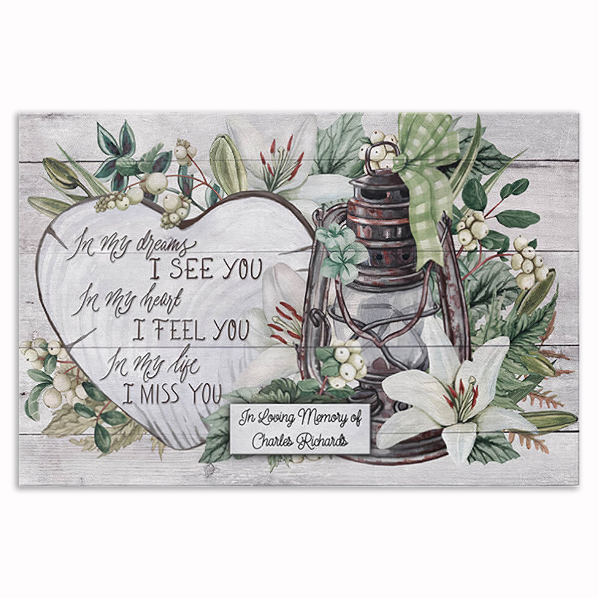 Personalized I See You I Feel You I Miss You Canvas – Memorial Wall