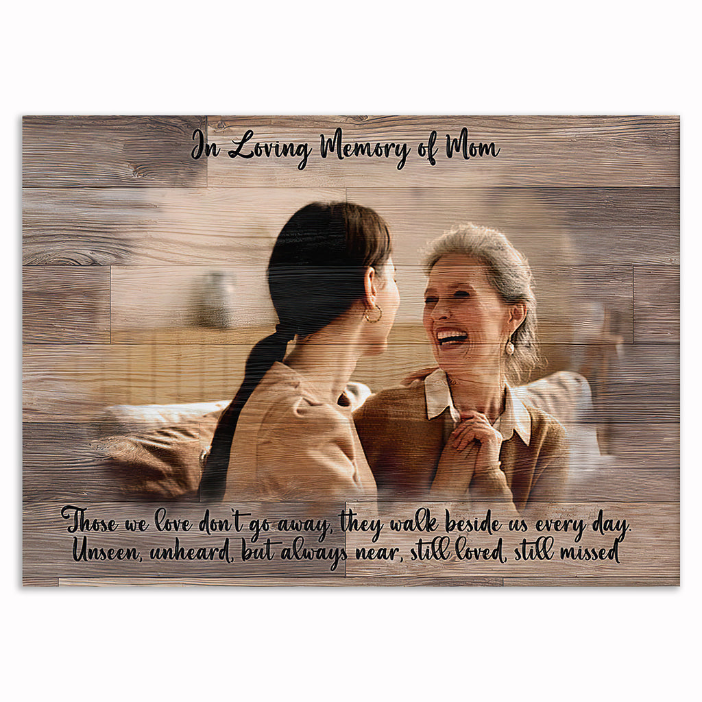 Personalized In Loving Memory Of Mom Canvas – Custom Photo Memorial
