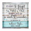 Personalized It's Hard To Forget Someone Canvas – Memorial Wall Art