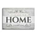Personalized HOME Canvas – Custom Family Name And Year Rustic Wall Art