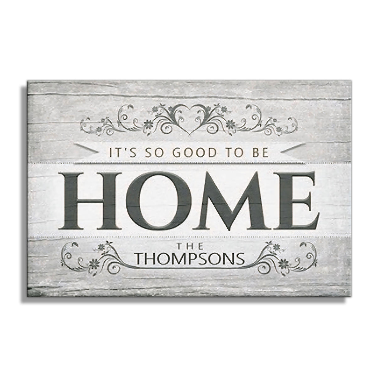 Personalized HOME Canvas – Custom Family Name And Year Rustic Wall Art