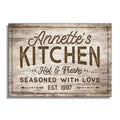 Personalized Kitchen Seasoned With Love Canvas – Custom Name Kitchen