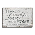 Personalized Love Brings You Home Canvas – Custom Family Name And Year