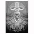 Personalized Cross In Heaven Memorial Canvas – Custom Photo Sympathy