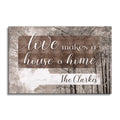 Personalized Love Makes A House A Home Canvas – Custom Family Name Art