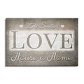 Personalized LOVE Makes A House A Home Canvas – Custom Name Bold Wall