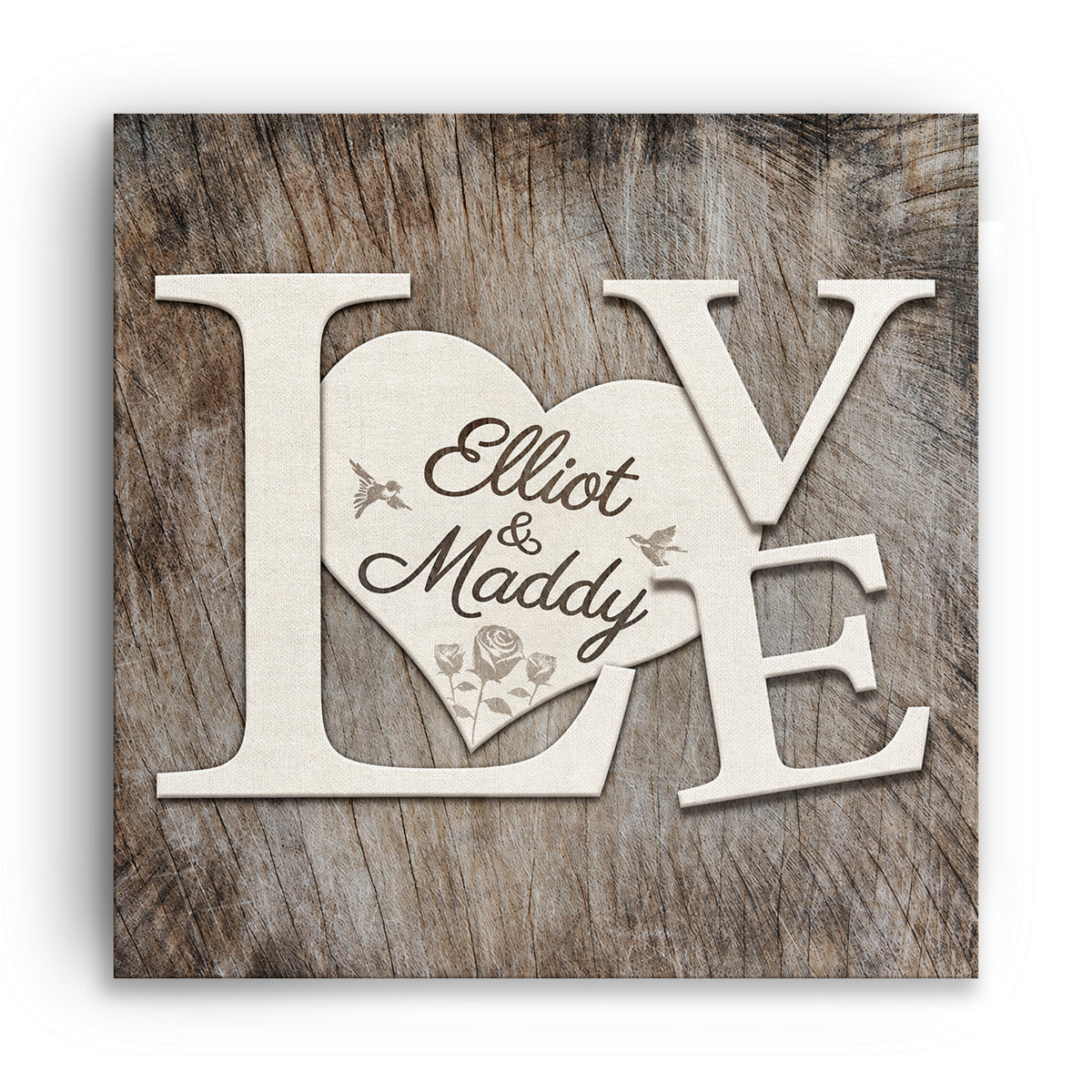 Personalized LOVE Names Canvas – Custom Names In Oversized Letters