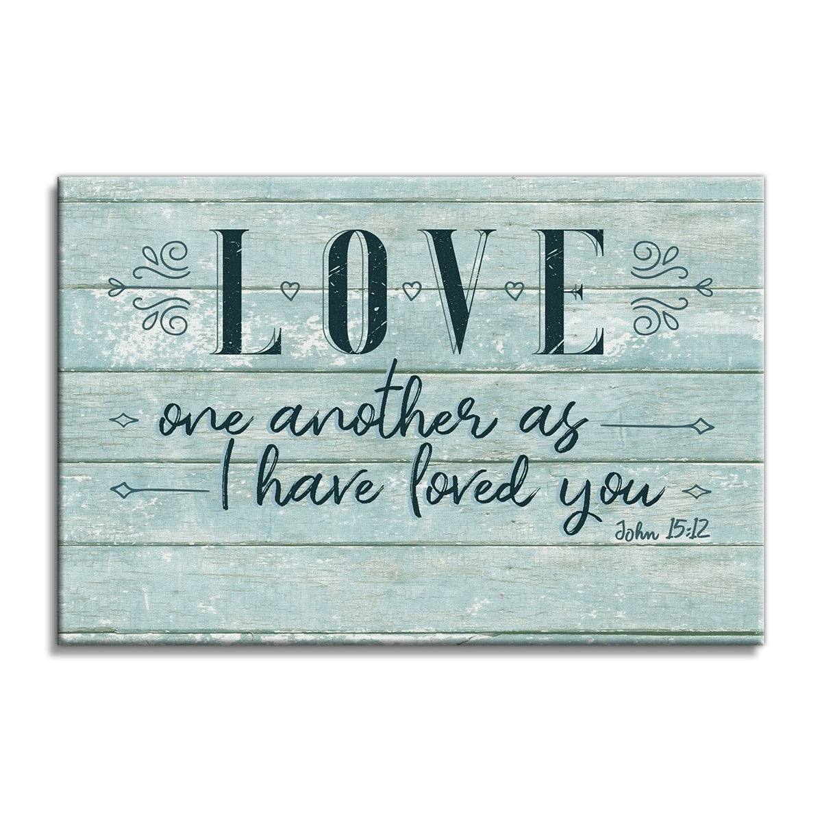 Personalized Love One Another Canvas – Custom Family Name Scripture