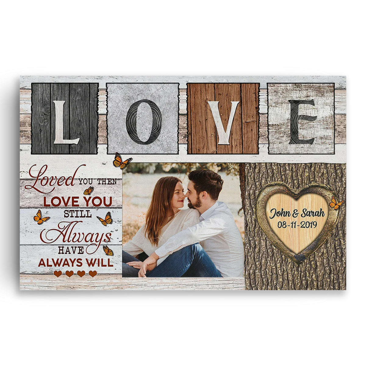 Personalized LOVE Photo Canvas – Custom Photo In Oversized Letters