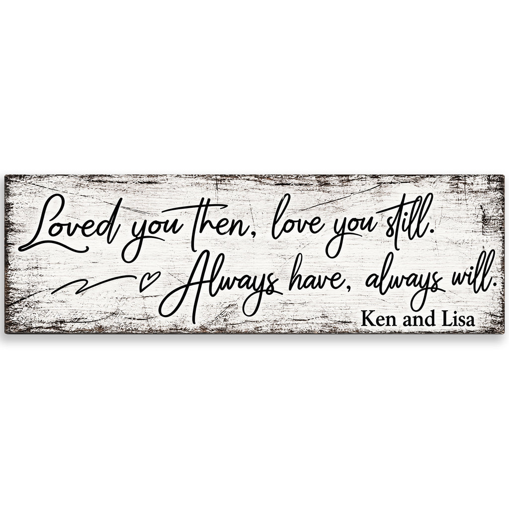Personalized Loved You Then Love You Still Canvas – Panoramic Letter