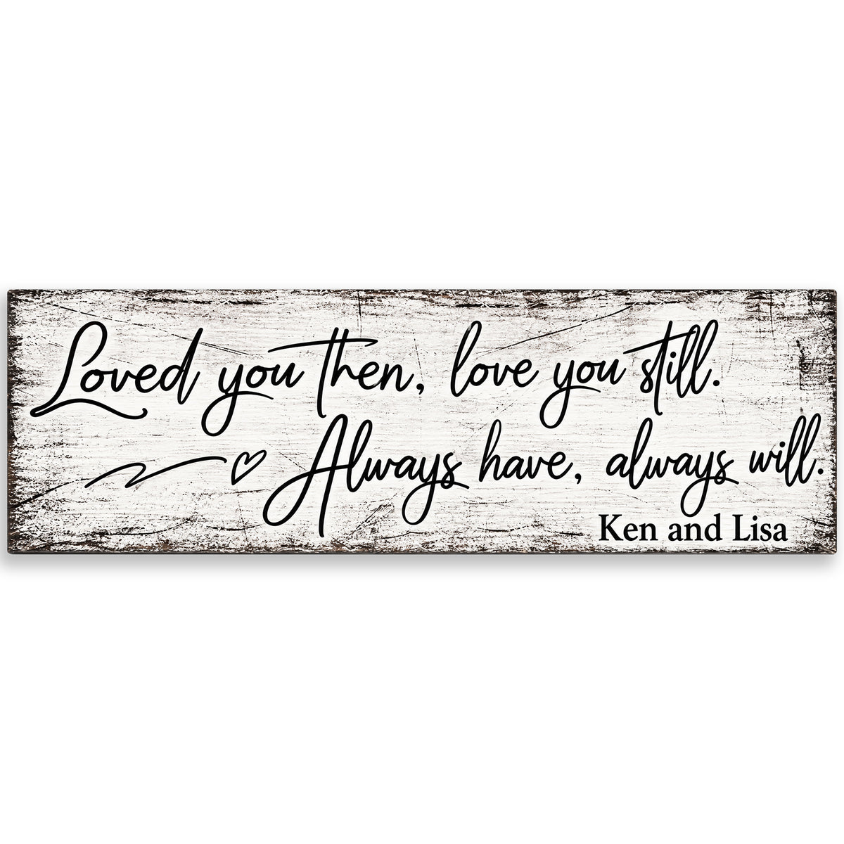 Personalized Loved You Then Love You Still Canvas – Panoramic Letter