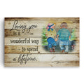 Personalized Loving You Lifetime Photo Canvas – Custom Photo Couple