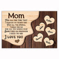 Personalized Mom I Love You Canvas – Custom Names Hanging Hearts Art