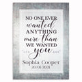 Personalized No One Ever Wanted Anything More Canvas – Name And Date