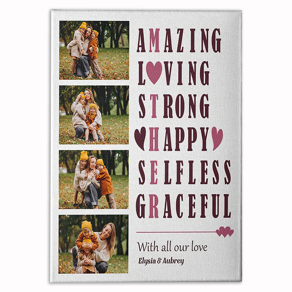 Personalized Mom Acrostic Photo Canvas – Custom Photos Mother's Day