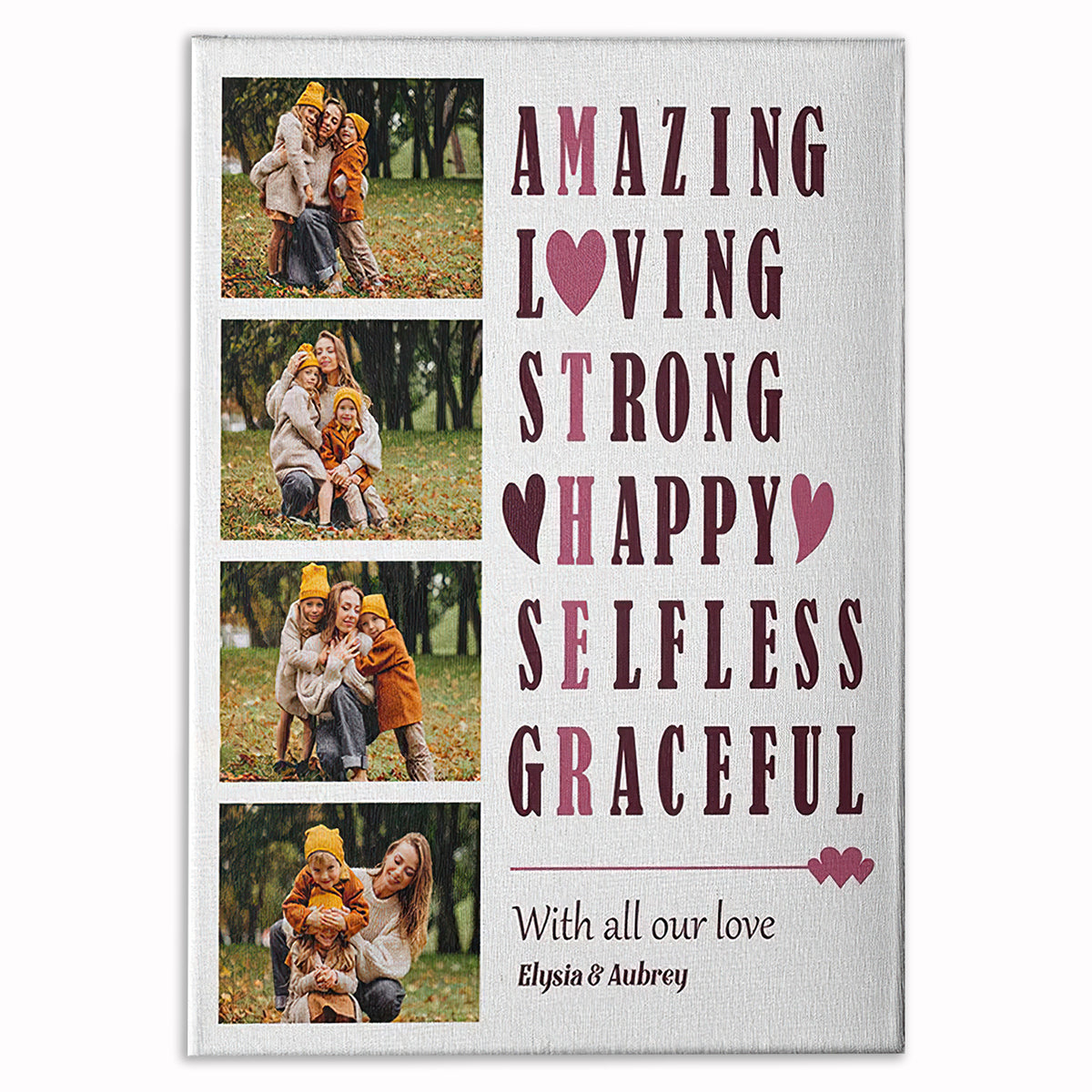 Personalized Mom Acrostic Photo Canvas – Custom Photos Mother's Day