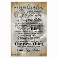 Personalized My Dear Grandson Canvas – Custom Name Letter Wall Art