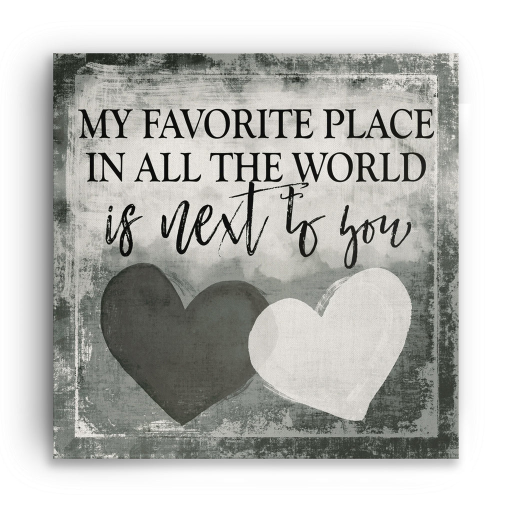 Personalized My Favorite Place Is Next To You Canvas – Custom Names