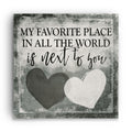 Personalized My Favorite Place Is Next To You Canvas – Custom Names