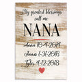 Personalized My Greatest Blessings Call Me Mom Canvas – Custom Names