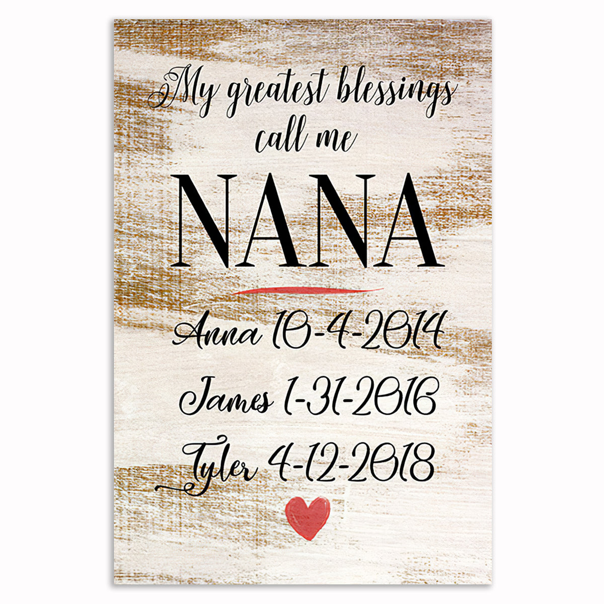 Personalized My Greatest Blessings Call Me Mom Canvas – Custom Names