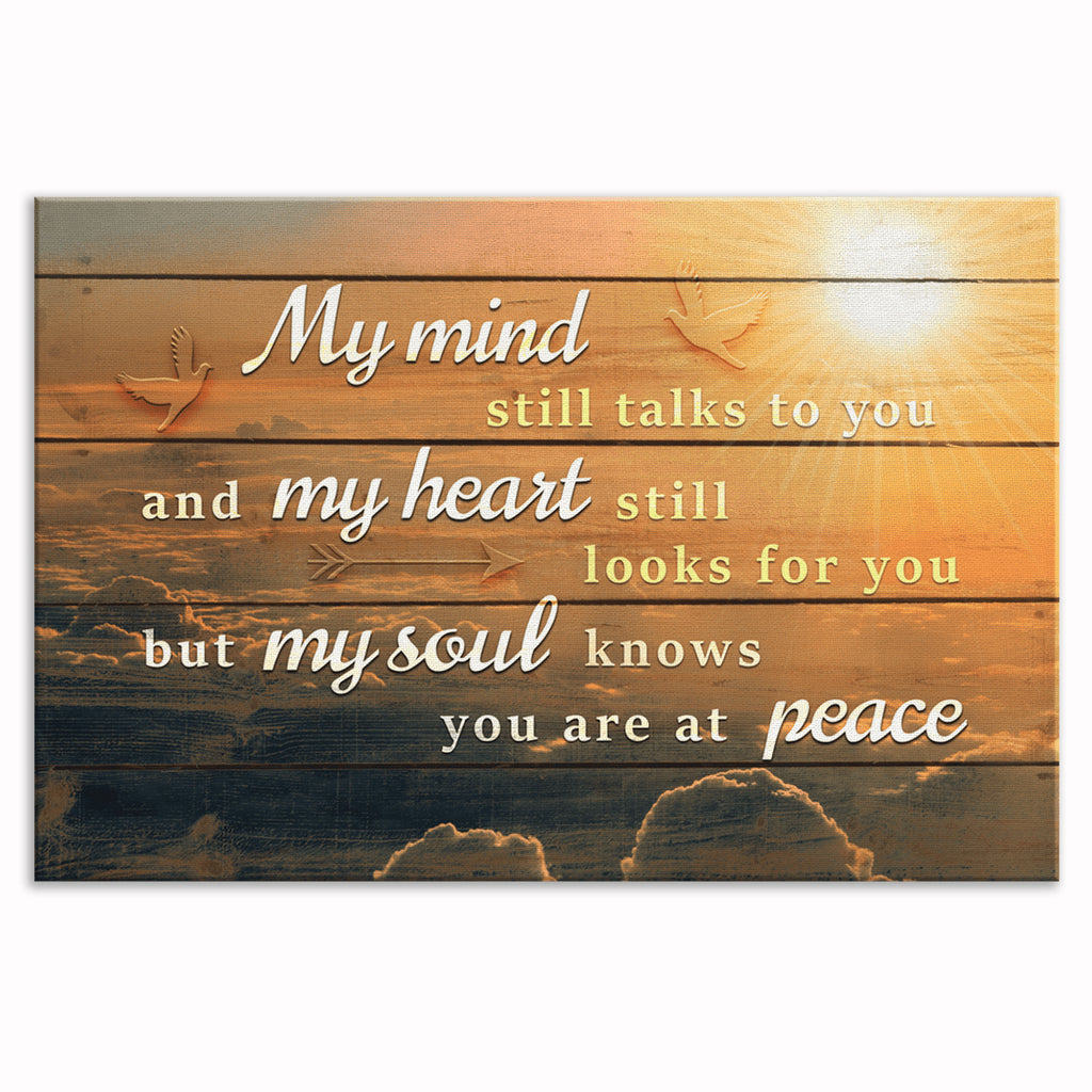 Personalized My Soul Knows You Are At Peace Canvas – Memorial Sunset