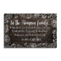 Personalized Family Name Canvas – Custom Surname Family Motto Wall Art