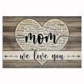 Personalized Mom We Love You Heart Canvas – Custom Names Mother's Day