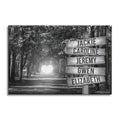 Personalized Forest Path Signpost Canvas – Custom Family Names Wall